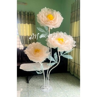 Set nguyên liệu làm1 hoa/ cụm 3 hoa mẫu đơn