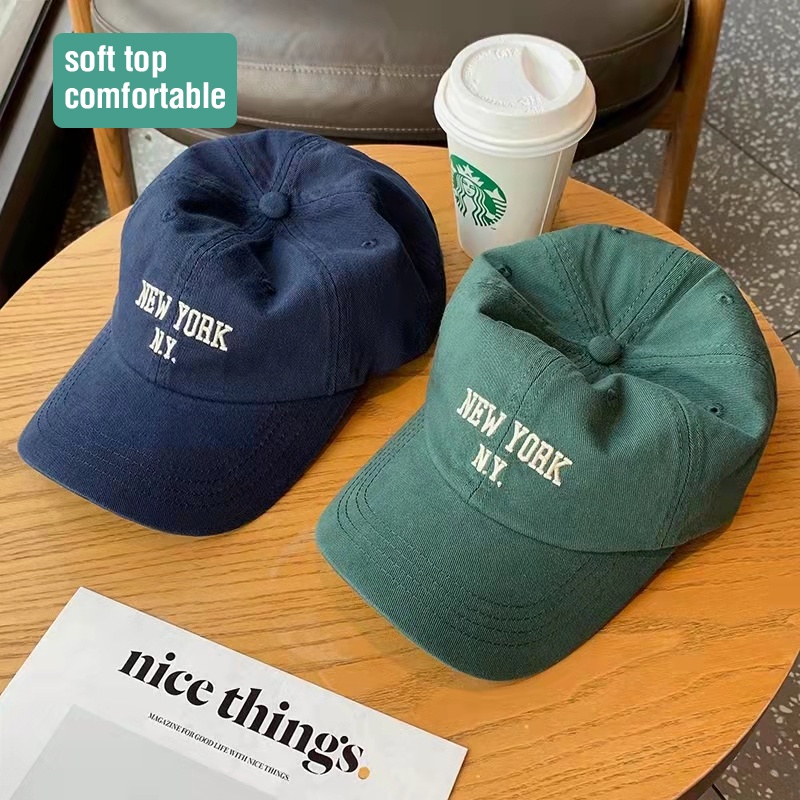 Mũ Lưỡi Trai Mềm Thêu Chữ ny Thời Trang Hè Thu Cá Tính Cho Nam Và Nữ