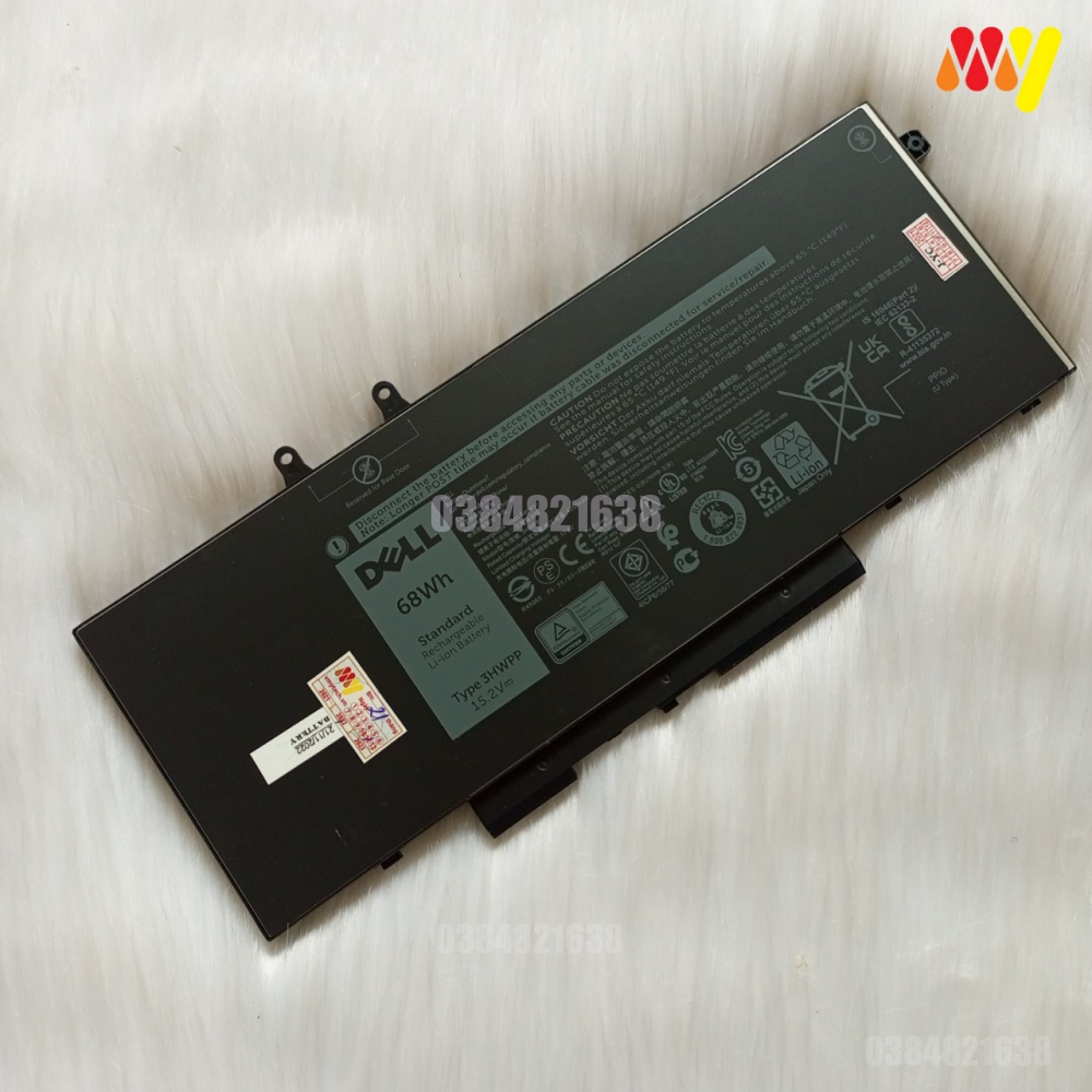 Pin Laptop Dell  Latitude 5401 5410 5411 5501 5510 5511 3HWPP 68Wh . Bảo hành 1 đổi 1