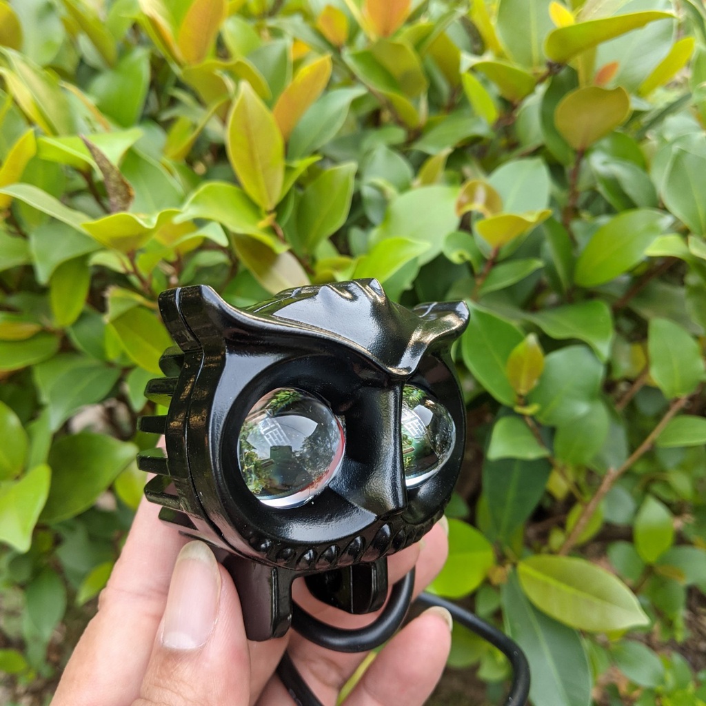 Đèn trợ sáng xe máy ô tô mắt cú X22 Pro 45W 2 mắt led siêu sáng cốt vàng pha trắng cho khách víp