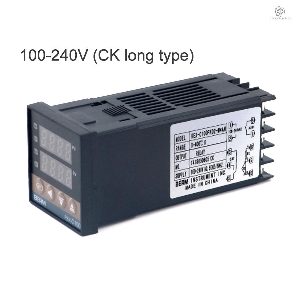 Bộ Điều Khiển Nhiệt Độ Kỹ Thuật Số TEMS PID REX-C100FK02-M * AN 0 Đến 400°Rơ Le Loại C (Đầu Ra 100-240V CK Dài)