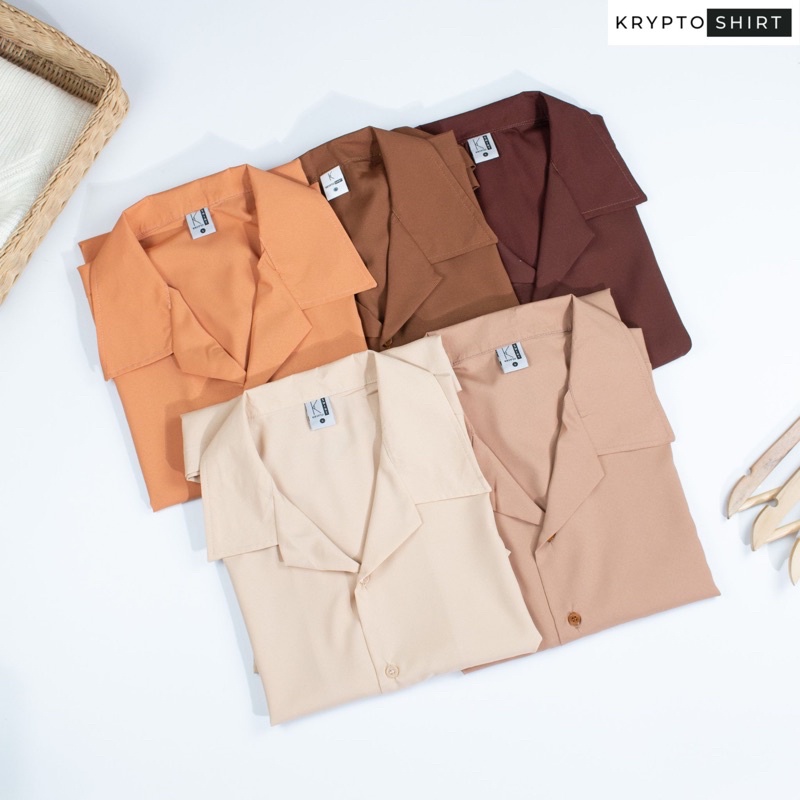 Áo sơ mi KRYPTO Phong cách tối giản / Unisex / M-2XL