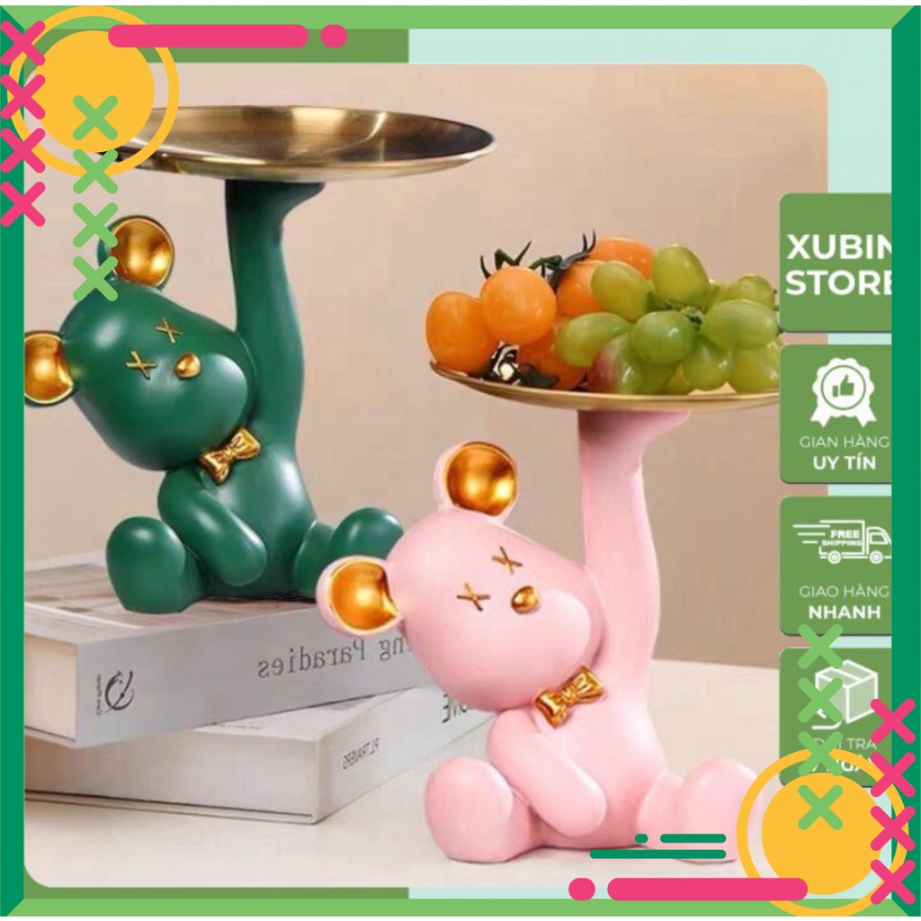KỆ GẤU BÊ KHAY ĐỰNG HOA QUẢ DECOR