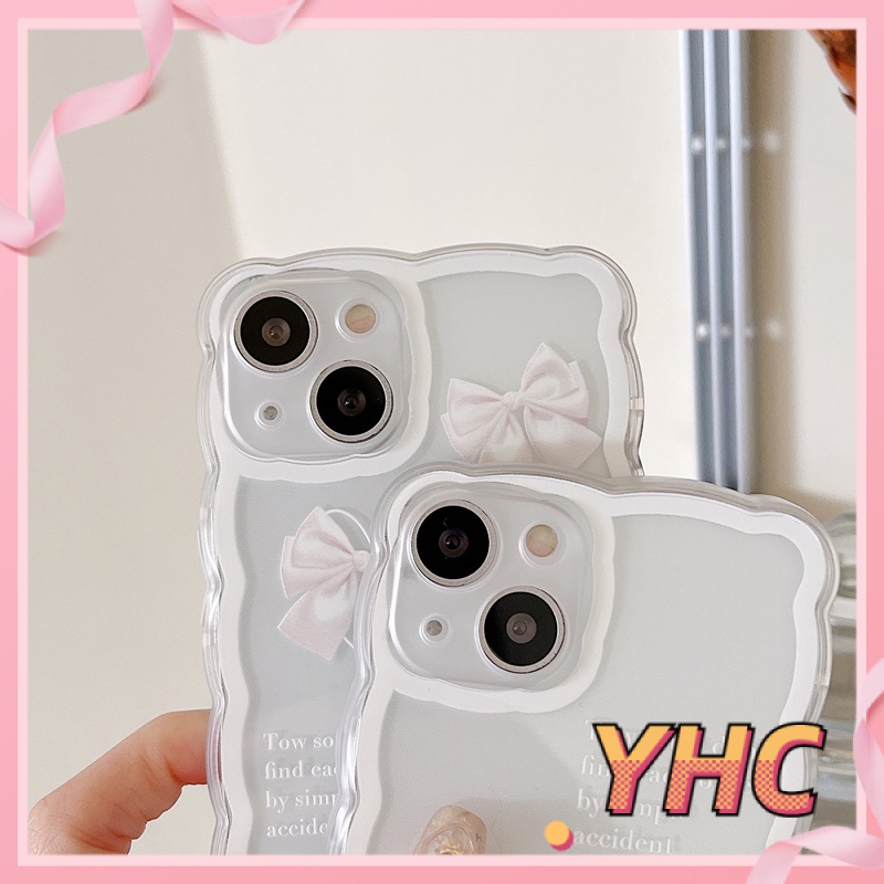 Ốp Điện Thoại Họa Tiết Nơ Viền Gợn Sóng Cho Iphone6 6splus 7 7plus 8plus XR x xs 12 11 pro max plus 13 promax-1019