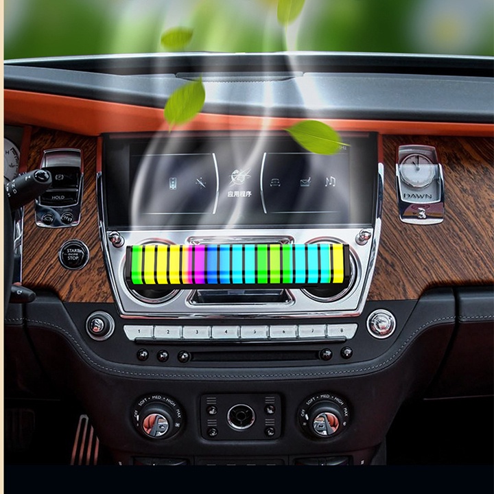 Đèn Led F1 cảm biến âm thanh Khuếch Tán Tinh Dầu Trang Trí Nội Thất - gắn Xe Hơi - T0338