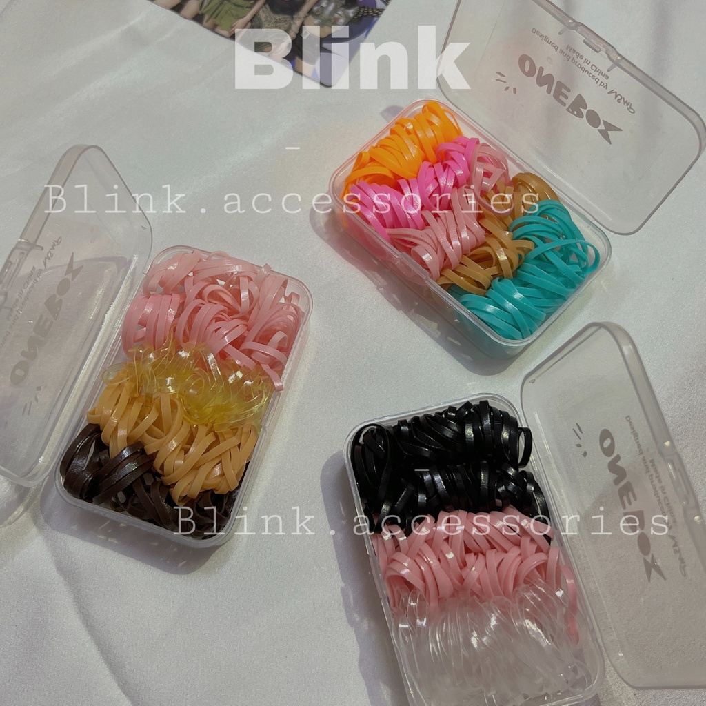 Hộp Dây Tóc, Chun Nịt Cao Su Co Giãn Nhiều Màu Xinh Xắn Dễ Thương DT07 - Blink Accessories