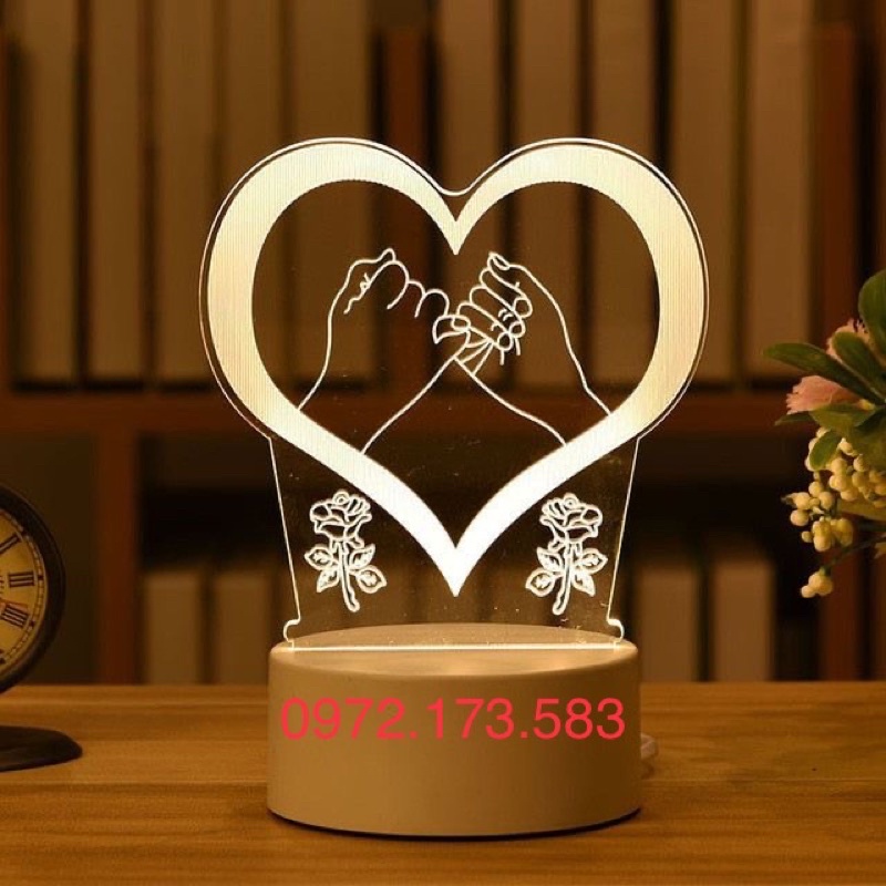 Đèn ngủ LED 3D trang trí - Món quà ý nghĩa dành tặng người thân, bạn bè.