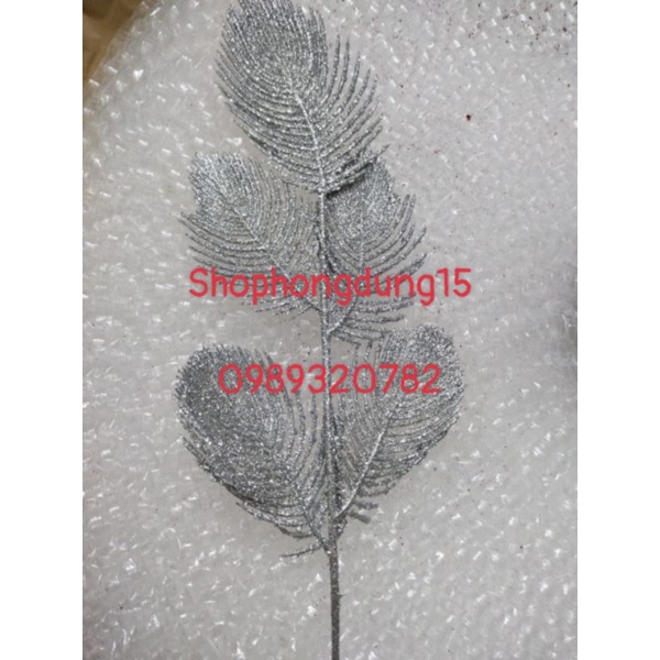 Lông công kim tuyến 5 nhánh trang trí thánh bánh, oản tài lộc