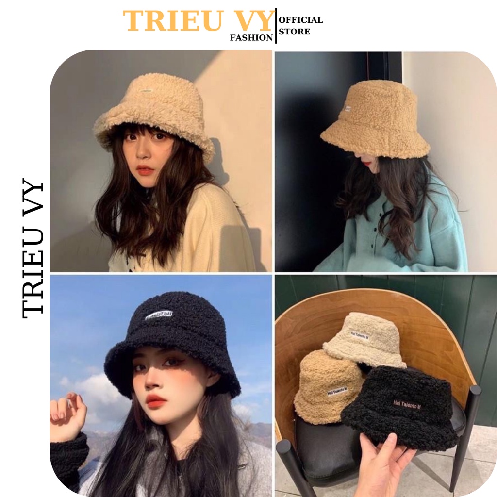 Nón Tai Bèo Len Lông Cừu Hai TalentoM Thời Trang Ulzzang TRIEUVY_FASHION