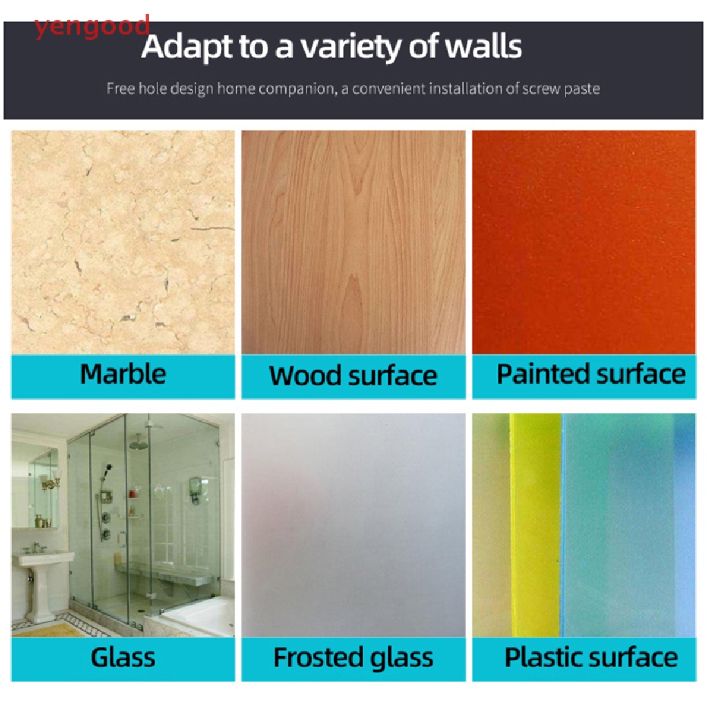 Set 6 Móc Treo Đồ Dán Tường Bằng PVC Chống Thấm Nước Siêu Bền