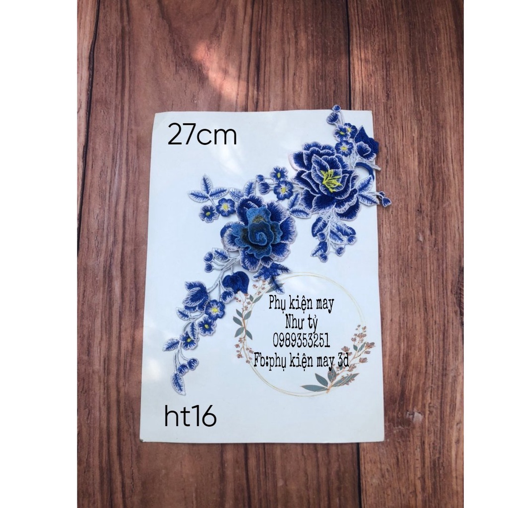 Hoa thêu quảng châu mềm mại 27cm