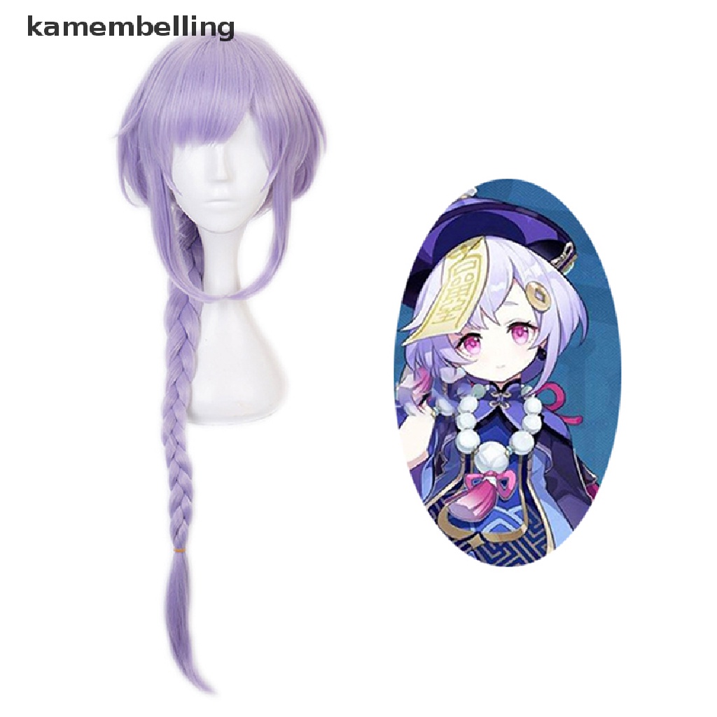 Tóc Giả Bện Màu Tím Nhạt Hóa Trang Nhân Vật Game Genshin Va Chạm Qiqi