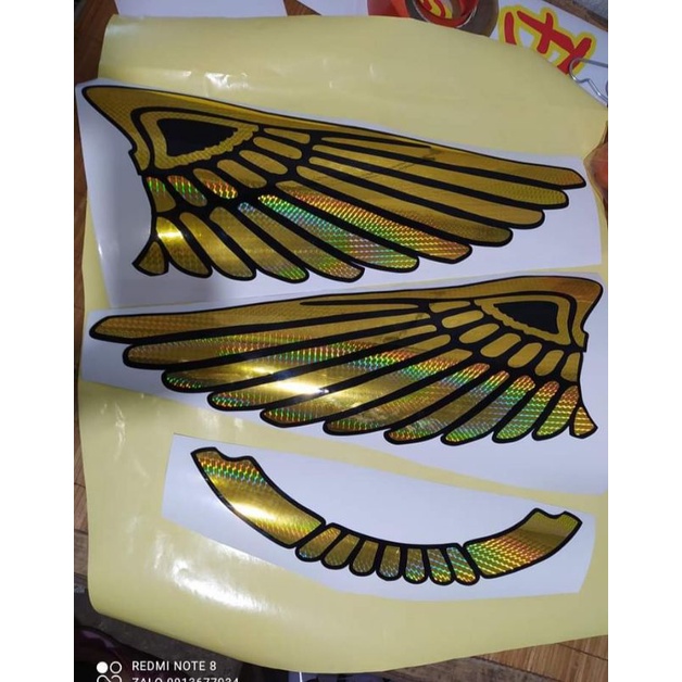 Tem cánh chim dán logo trang trí xe tải, xe Chenglong, Howo A7., Cánh chim dán ô tô tải..