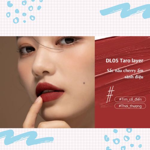 Son Black Rouge Double Layer Over Velvet ( New 2022 ) Son Black Rouge Cream Matt Rouge bản CM siêu hot