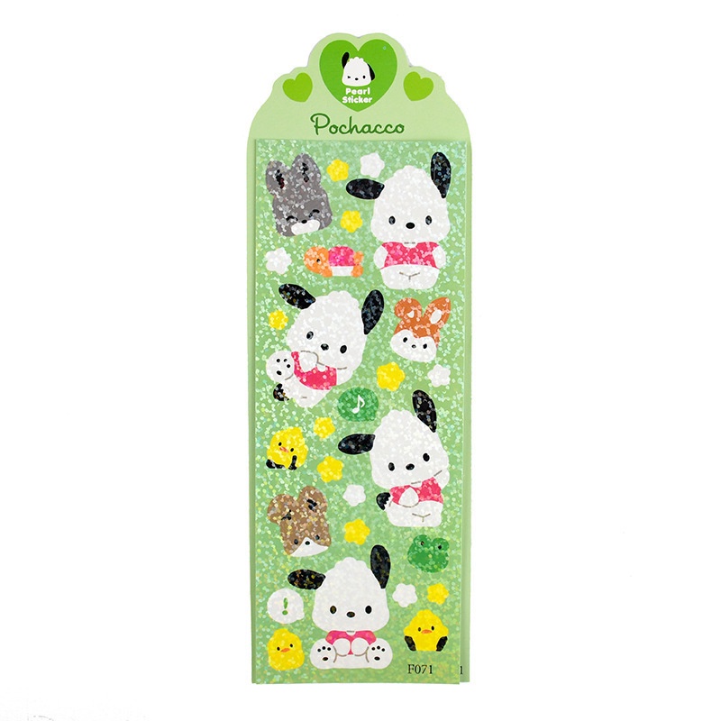 Sanrio Nhãn Dán Trang Trí Nhật Ký Màu Laser Họa Tiết Goo Dễ Thương