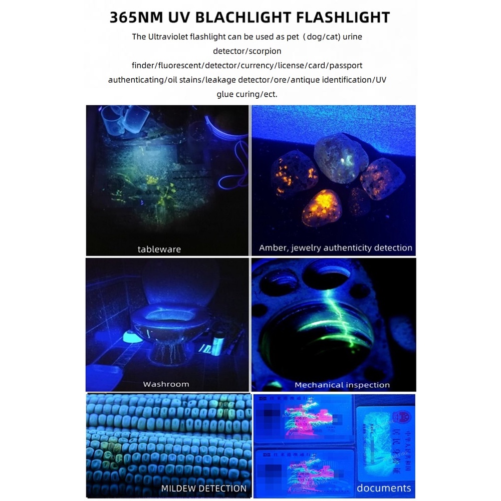 Đèn Pin Alonefire SV64 UV AAA / 1.5V 365nm Ánh Sáng Đen Dành Cho Thú Cưng