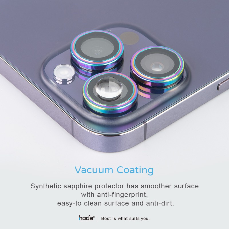 Khung bảo vệ Lens camera HODA Sapphire cho Smart iPhone 14 Pro / 14 Pro Max chính hãng , bảo vệ camera toàn diện
