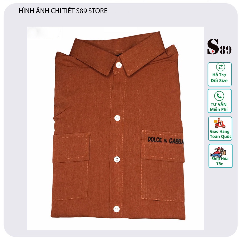 Áo sơ mi đũi nam dài tay form sllim fit Hàn Quốc vải dày dặn 3 màu đen , trắng , nâu