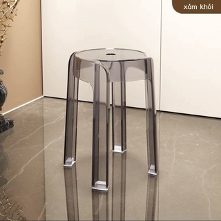Mới acrylic tròn phân lưới đỏ ghế nhựa hộ gia đình dày đơn