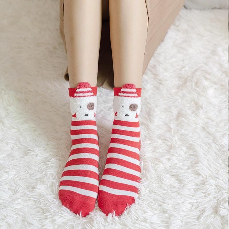 Tất/Vớ Giáng Sinh Cotton Thông Thoáng Họa Tiết Giáng Sinh Tai Thú Dễ Thương Phụ Kiện Thời Trang Xu Hướng