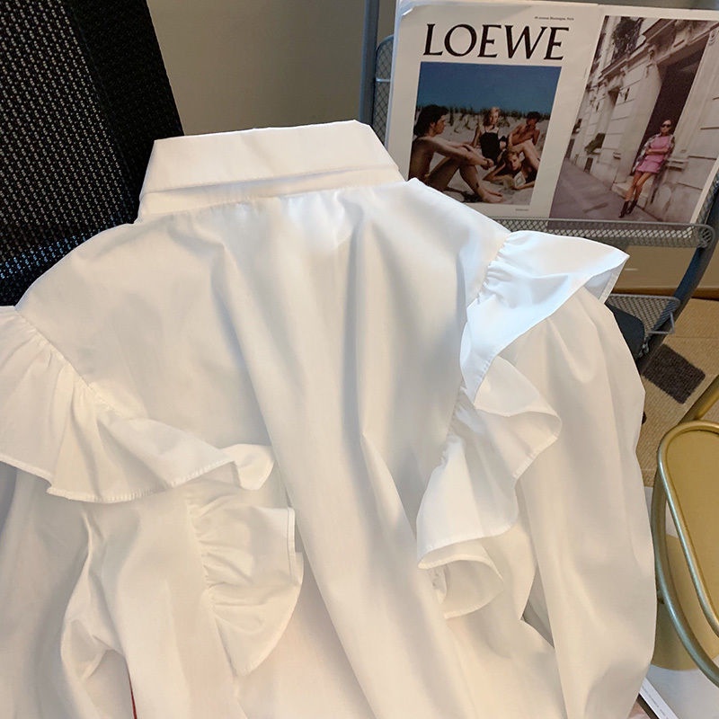 Hàng Có Sẵn Áo Sơ Mi Dáng Rộng Tay Dài Cao Cấp In Họa Tiết Hoa Phong Cách Hoàng Gia Pháp Thời Trang Mùa Xuân