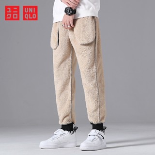 [Quà Giáng Sinh] Uniqlo Nam Mùa Đông Cashmere Và Quần Cashmere Dày Quần Áo Thể Thao Quần Đóng Quần Plus Kích Thước Quần Giữ Nhiệt Thường Ngày