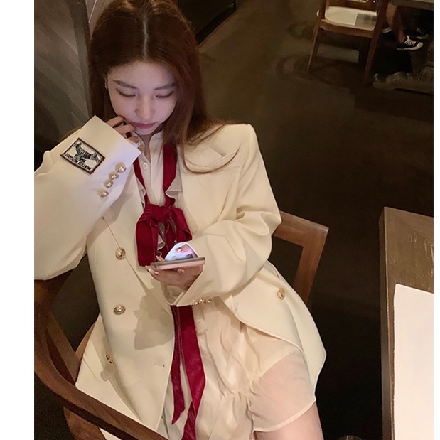 (Hàng Đẹp)Ảnh thật 4 hình cuối-HC953.Áo blazer thời trang đồng phục nữ sinh Hàn Quốc(2 mẫu)