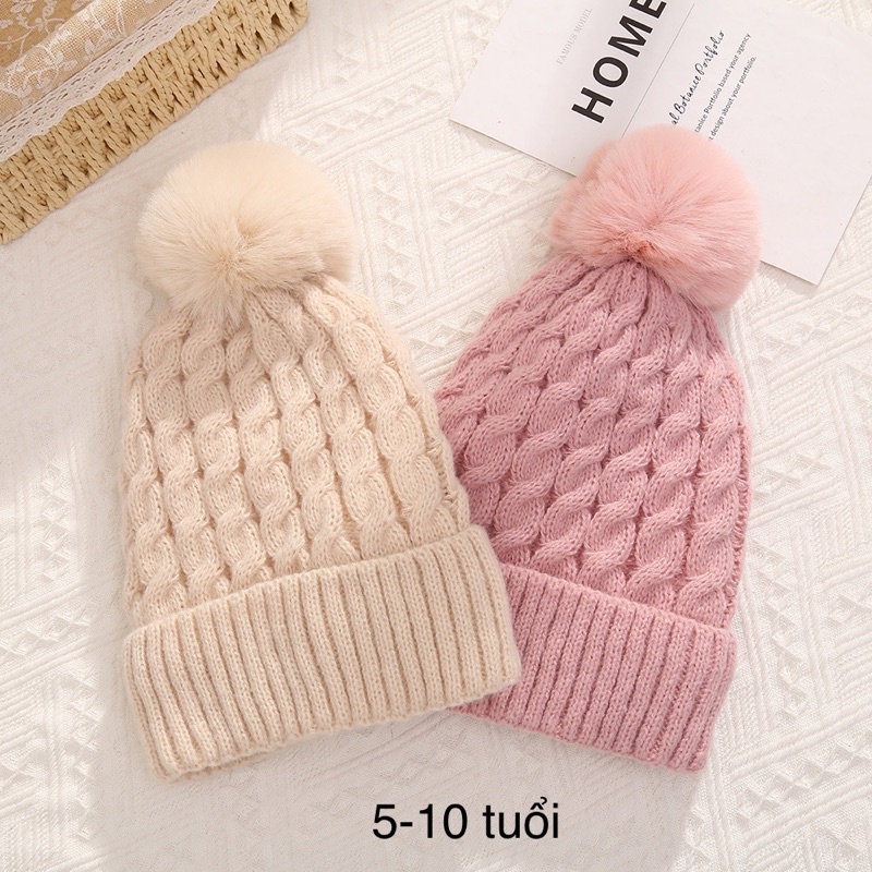 Mũ Len Lót Lông Dày