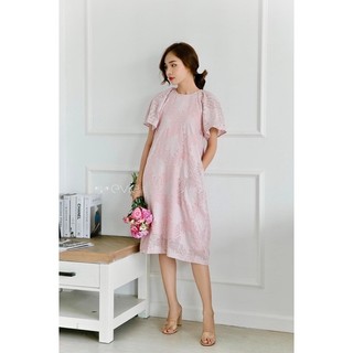 Đầm hồng chất tơ lót lụa