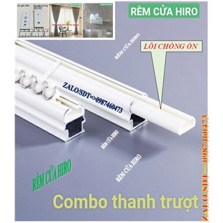 Bộ thanh ray trượt treo rèm cao cấp đủ phụ kiện