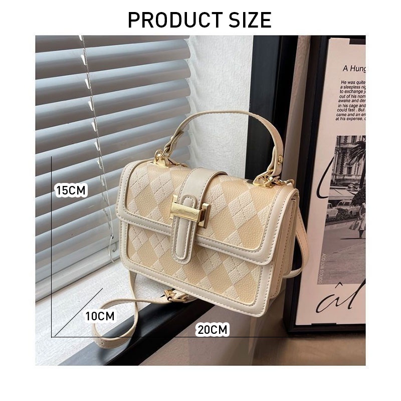 Mischa Túi Đeo Chéo Hình Thoi Chất Liệu Da PU Cao Cấp Hợp Thời Trang