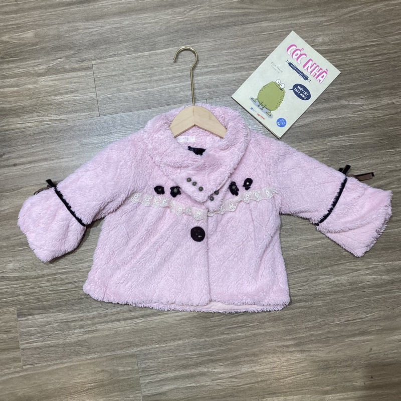 Áo khoác lông bé gái hàng 2hand size 11-14kg KE04