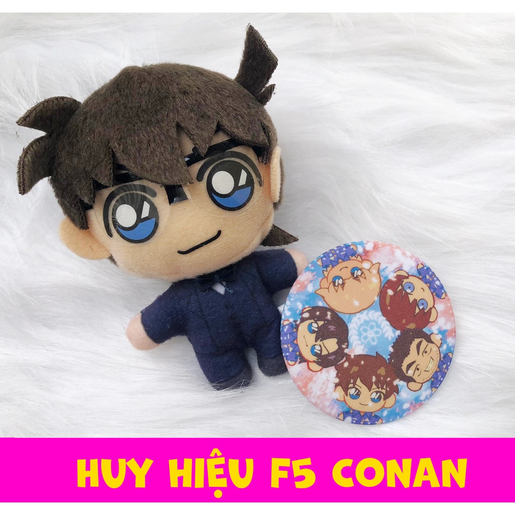 Huy hiệu, nhãn dán, móc điện thoại nhóm hoa anh đào F5 Conan