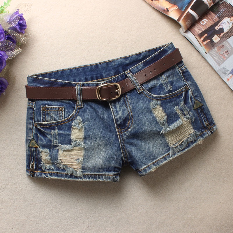 Quần Short Denim Lưng Thấp Dáng Rộng Phối Khóa Kéo Phong Cách Hàn Quốc Thời Trang Mùa Hè 2022 Cho Nữ [45% off]