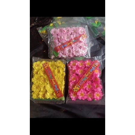 Hoa đào, Hoa mai giả trang trí tết 36 bông 1 gói