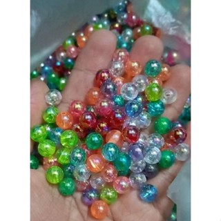  100-500gam hạt nhựa màu bóng cừ đẹp hạt tròn hạt giọt nước  có lỗ xỏ làm vòng hạt 