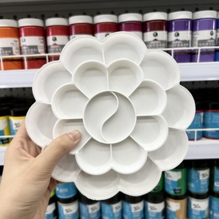 Khay pha màu hình hoa mai hoa đào theartshop