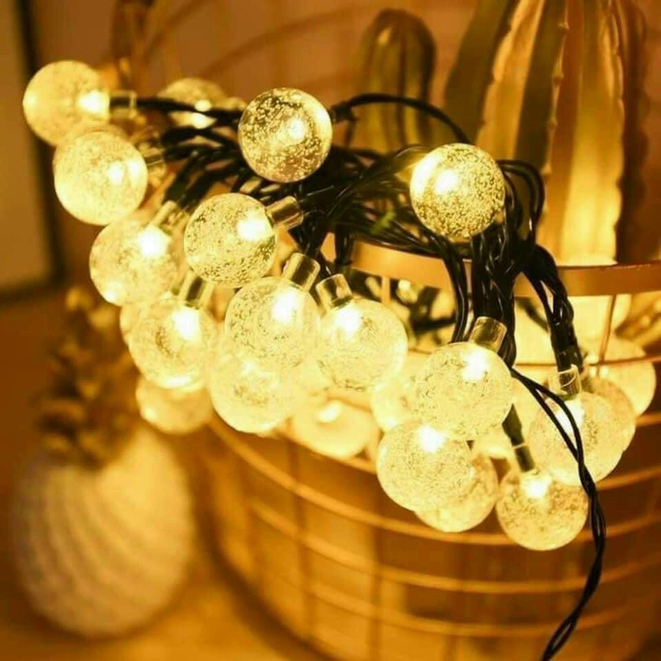 Đèn led bi bọt trang trí ngoài trời, chống nước, không nháy, dây led tròn nhỏ dài 10m
