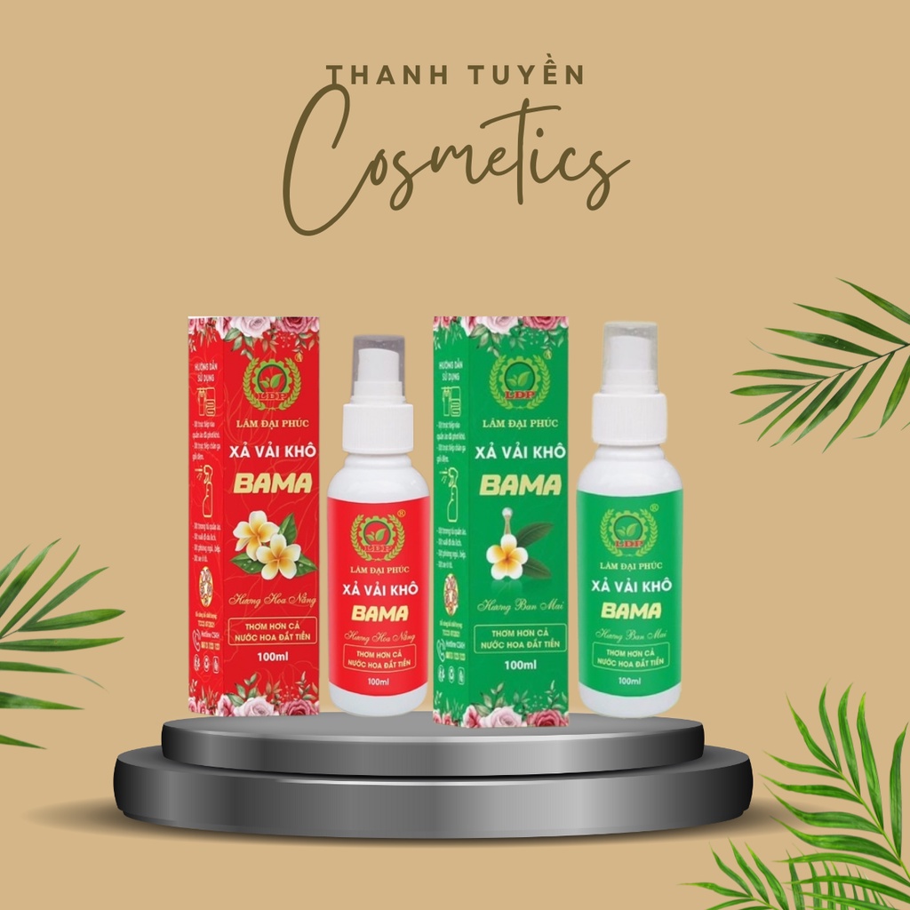 Xịt Xả Vải Khô BAMA Lâm Đại Phúc - Chai Nước Hoa Xịt Thơm Quần Áo Khử Mùi, Lưu Hương Dài Lâu