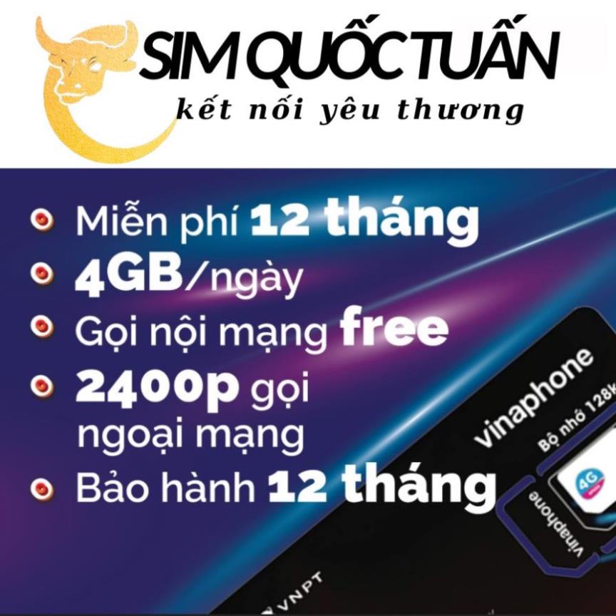 [Trọn gói data 1 năm] SIM VINAPHONE/ Viettel  4G 1 năm VD149 /D500/Umax50n, Miễn Phí Data 4GB 1 Ngày Sử Dụng