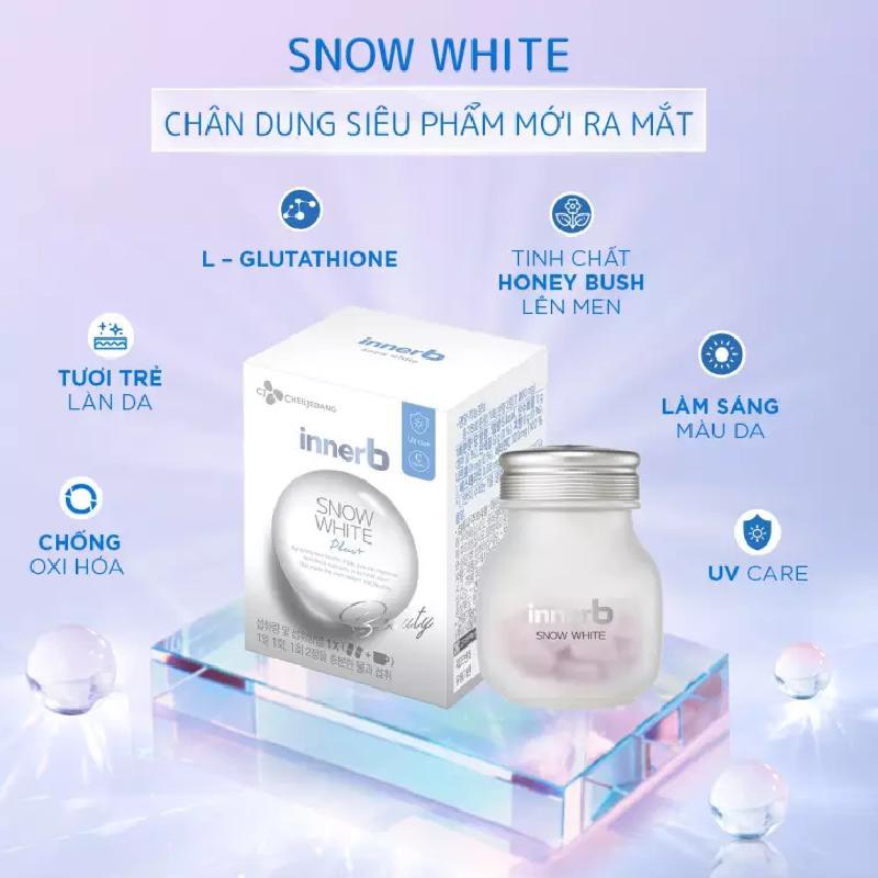 Viên uống dưỡng trắng da InnerB Snow White 70 viên Date 31.3.2023