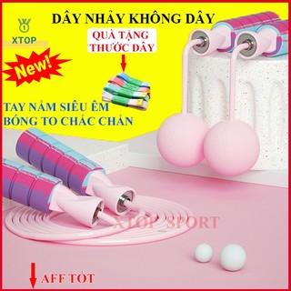 Dây nhảy thể dục giảm cân XTOP, Dây nhảy không dây thể lực tập gym tay nắm cực êm T109