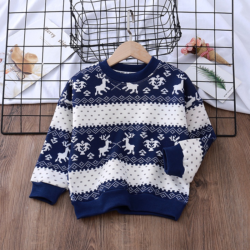 Hàng Có Sẵn Áo Sweatshirt Lông Cừu Phong Cách Mới Dành Cho Bé Trai Và Bé Gái Kích Thước 80-150CM