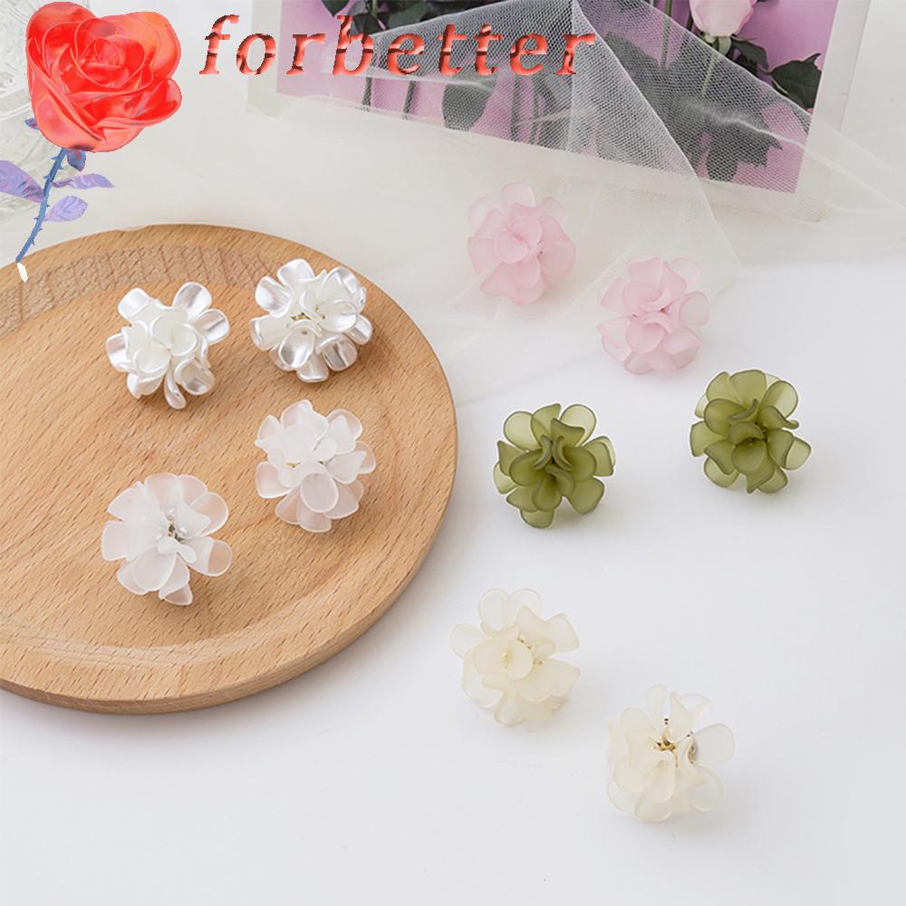 Khuyên Tai Nhựa Resin Hình Bông Hoa Nhiều Màu Sắc Kiểu Hàn Quốc Thời Trang Mùa Hè Cho Nữ