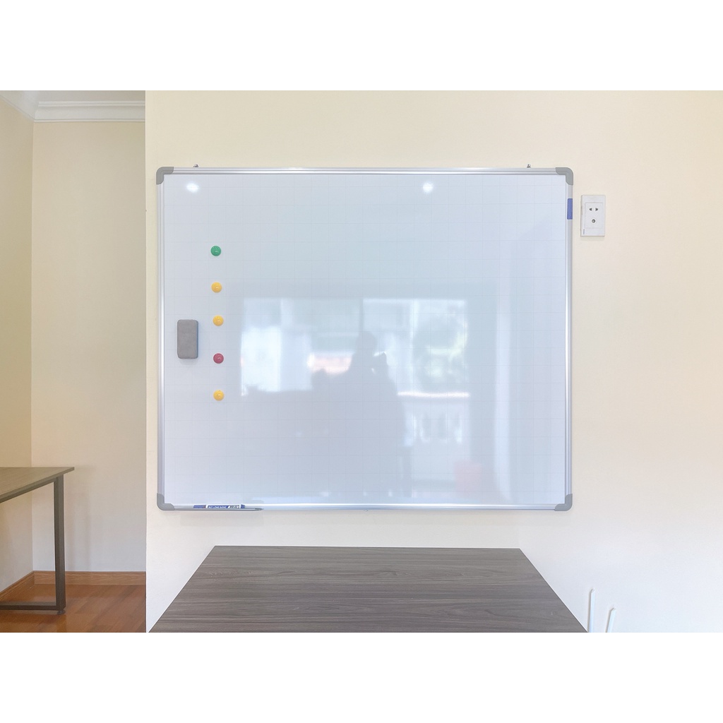 Bảng từ trắng viết bút lông dạ chuẩn HÀN QUỐC  BH 2 năm, Tặng bút dạ, nam châm, bông lau