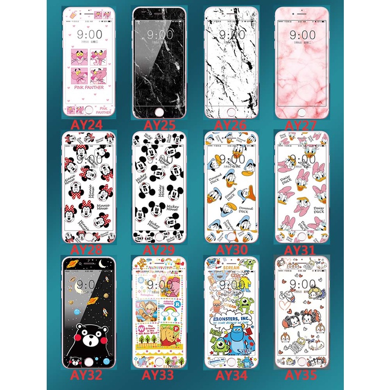 Kính Cường Lực Hoạt Hình 3D 9H 6 6s 7 8 Plus Iphone7 Iphone8 Plus Se2
