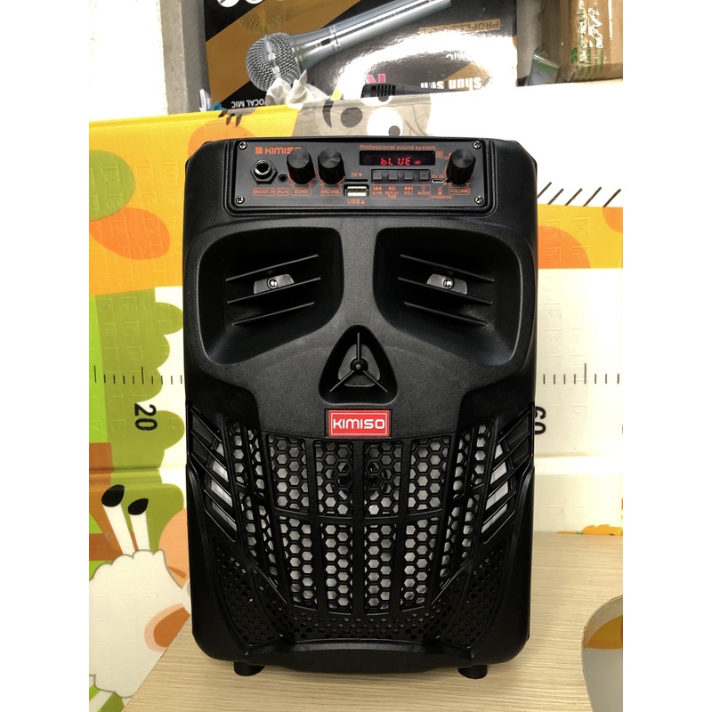 Loa Bluetooth Mini Không Dây Kimiso 7801 Bass Căng Hát Karaoke Tặng kèm 2 Mic Có Dây | BigBuy360 - bigbuy360.vn