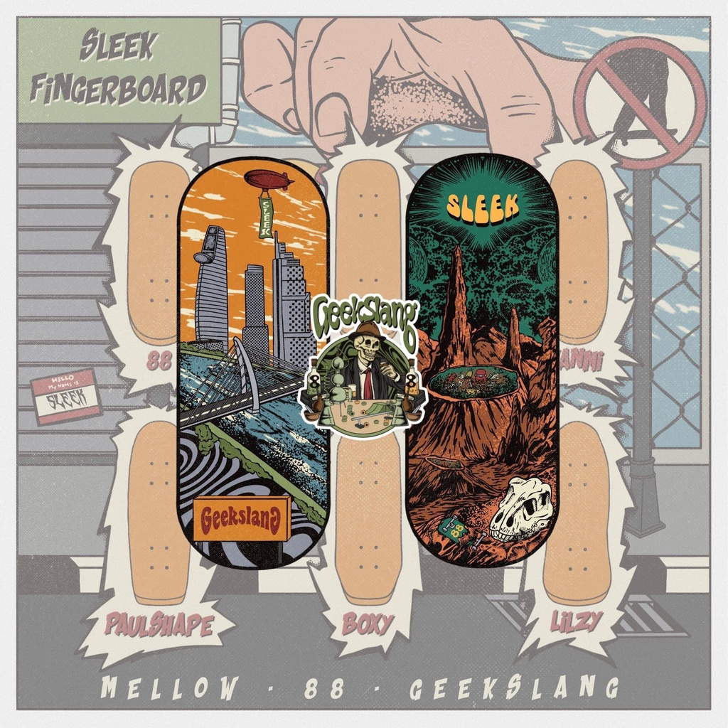 Ván Trượt Ngón Tay Pro Chính Hãng Sleek Fingerboards Việt Nam Kèm Foam Mới.