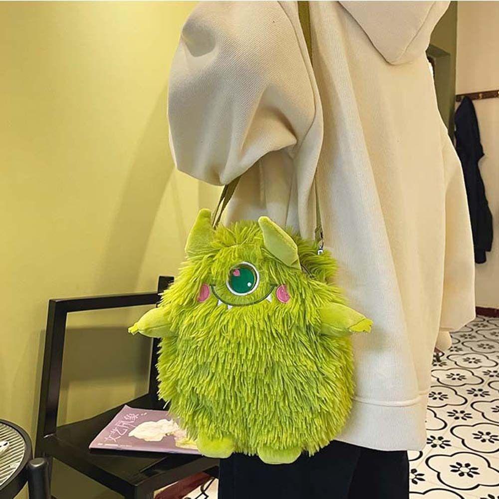 FALLFORBEAUTY Túi Đeo Chéo Hình Thỏ Nhồi Bông Xinh Xắn Cho Bé