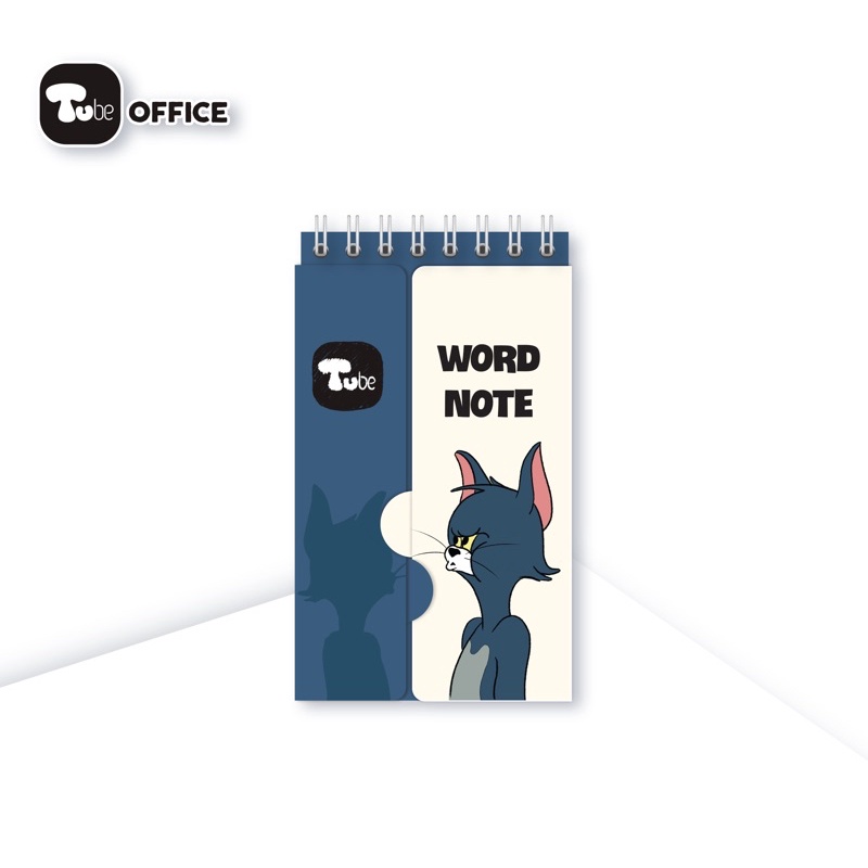 Sổ Từ Vựng Tube Classic Cartoon Gáy Lò Xo 7,4x13cm Học Ngoại Ngữ 160 trang TB - Mèo Tom (Tom Cat) - TB0003
